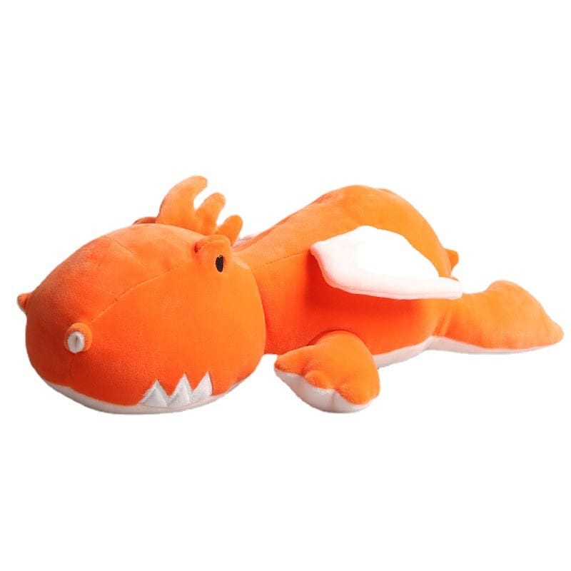 Pavoco Stofftiere & Plüschspielzeug Orange Dino / 40cm(0.5kg) Weiches Dinosaurier Kuscheltier für Kinder gewichtete Plüschfigur