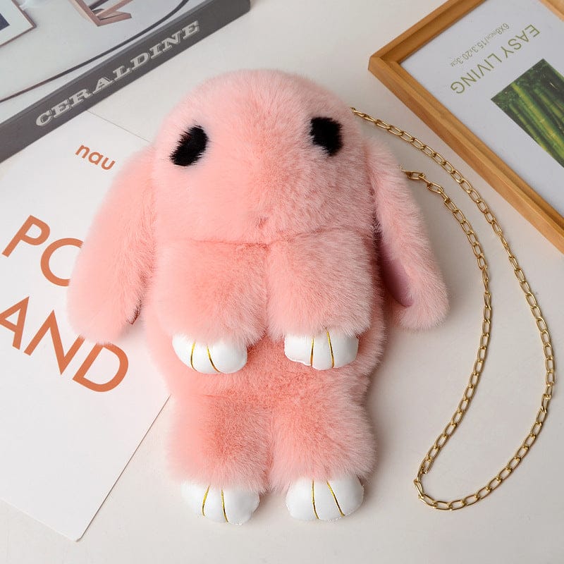 Pavoco Stofftiere & Plüschspielzeug Süßes Rosa Weiche Kindertasche für Kinder Plüsch Kaninchen niedlich vielseitig