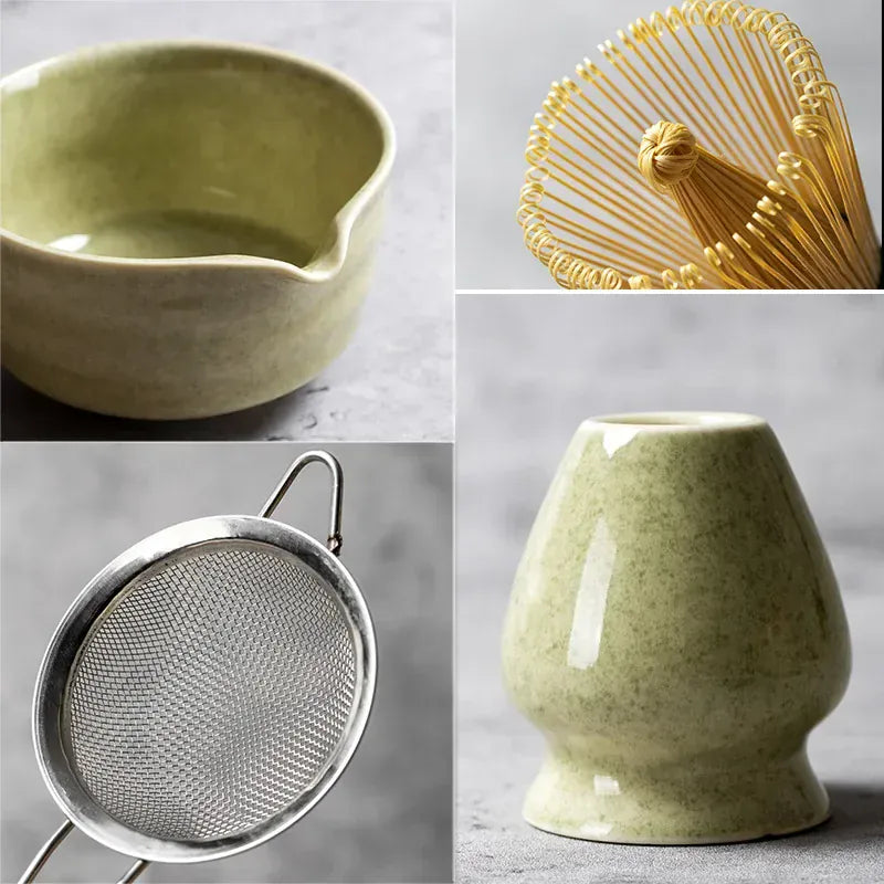 Pavoco Teesets Traditionelles Matcha Tee Set für Teeliebhaber mit Zubehör hochwertig elegant