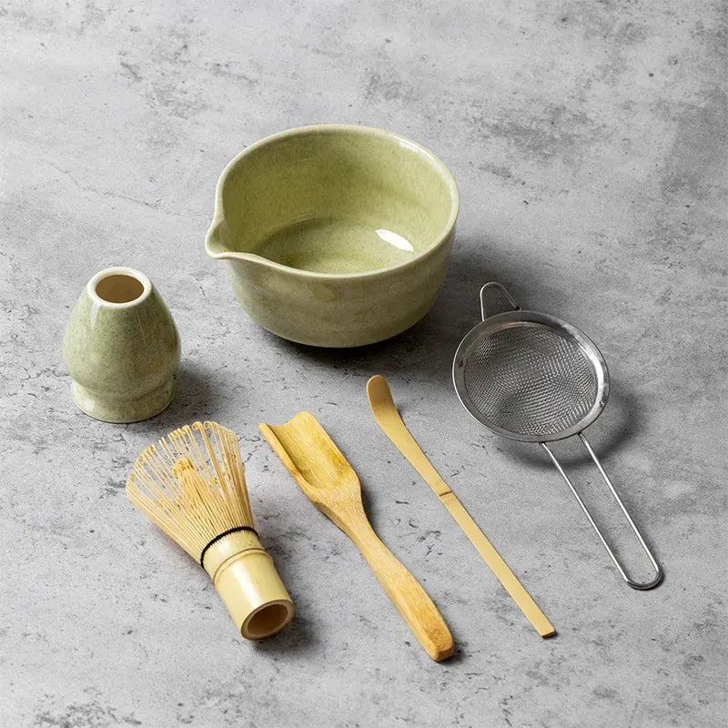 Pavoco Teesets Traditionelles Matcha Tee Set für Teeliebhaber mit Zubehör hochwertig elegant