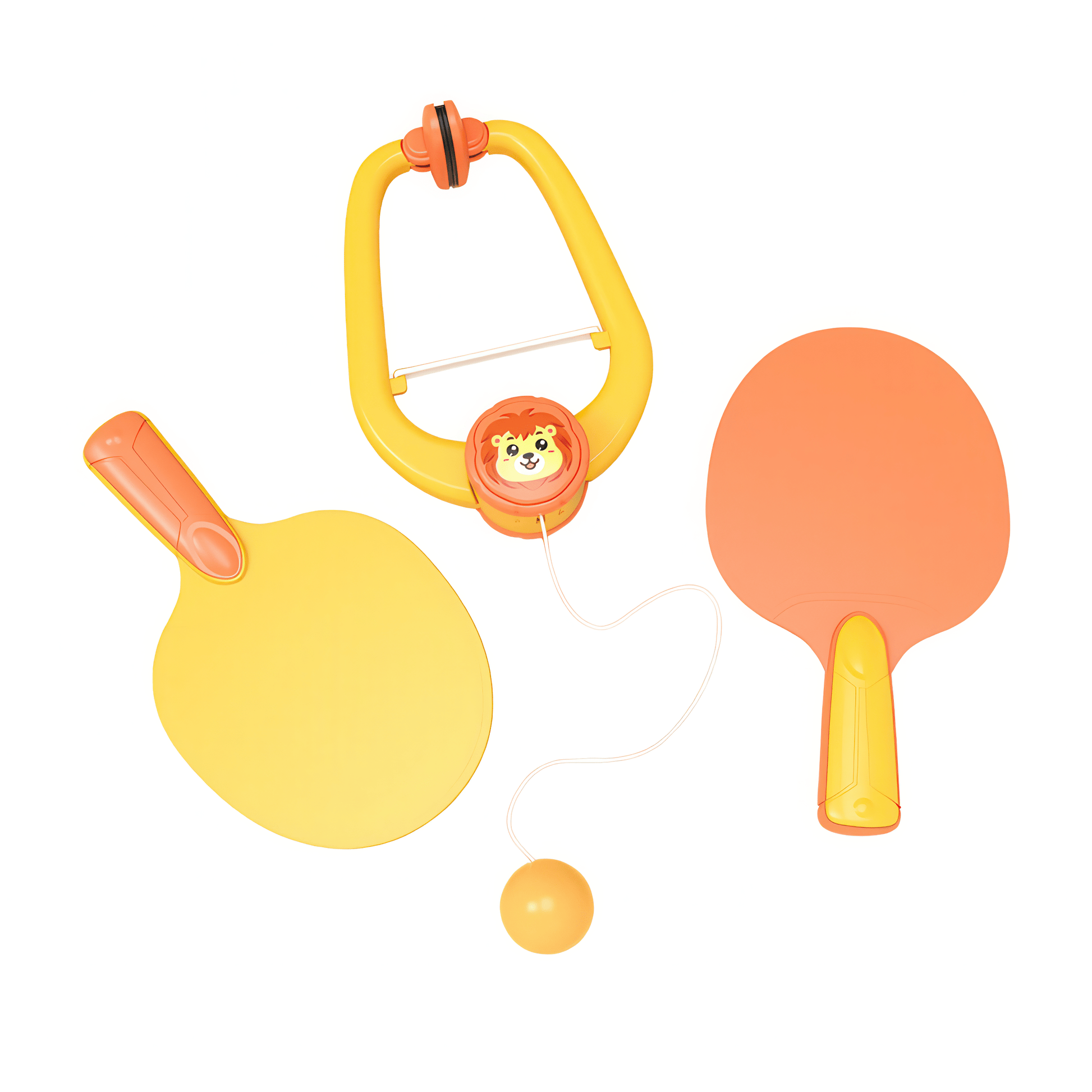 Pavoco Tischtennis Gelb Remy | robustes Türrahmen Ping Pong Spielset für Kinder bunt