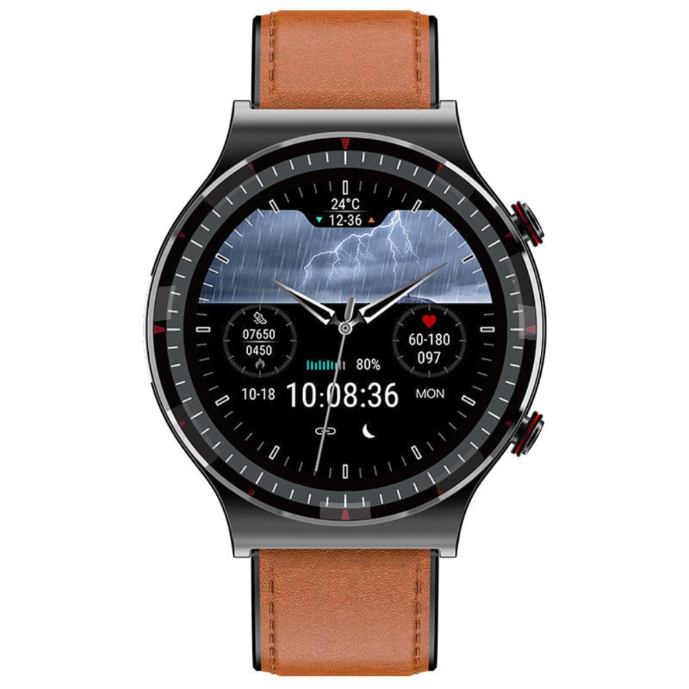 Pavoco Tragbare Technologie Elegante Smartwatch für Damen und Herren mit EKG Herzfrequenz Schlafanalyse wasserdicht