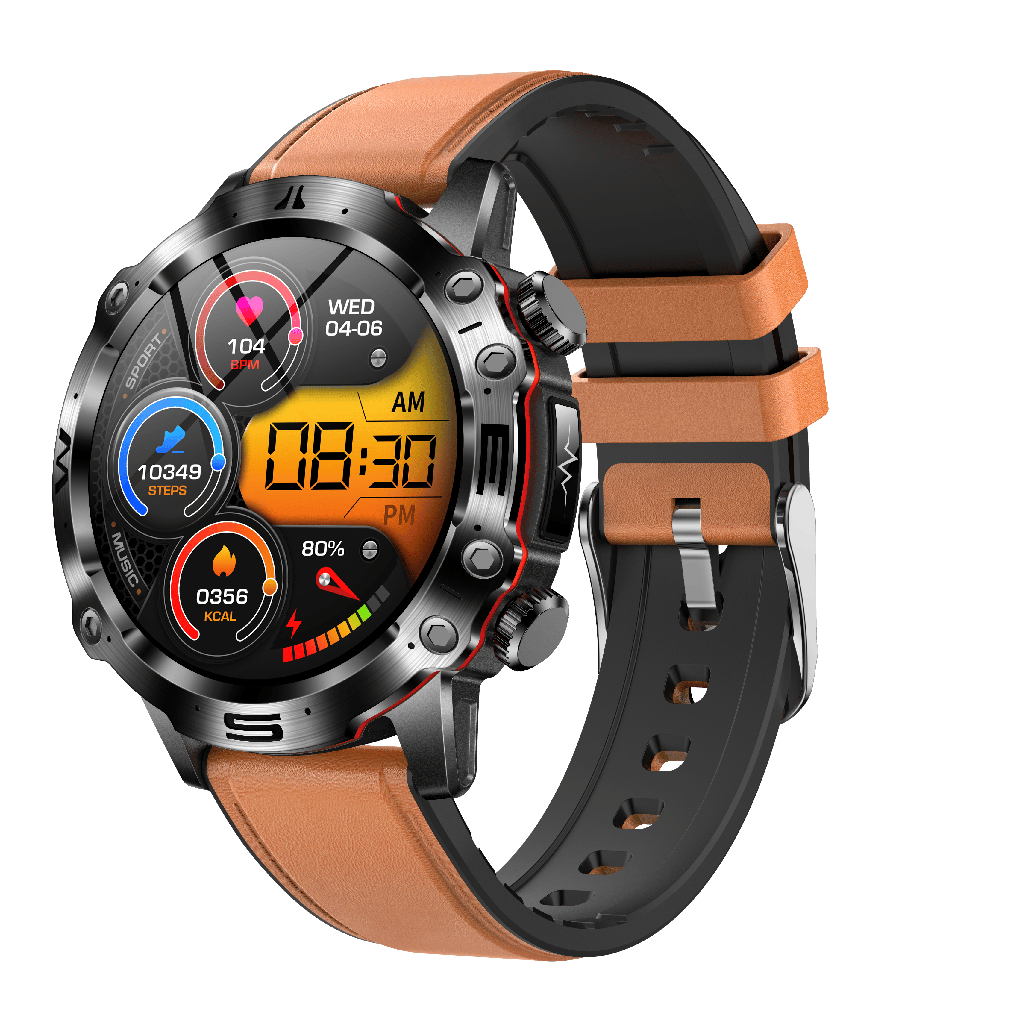 Pavoco Tragbare Technologie Fortschrittliche Smartwatch für Unisex mit Gesundheitsfunktionen und Bluetooth