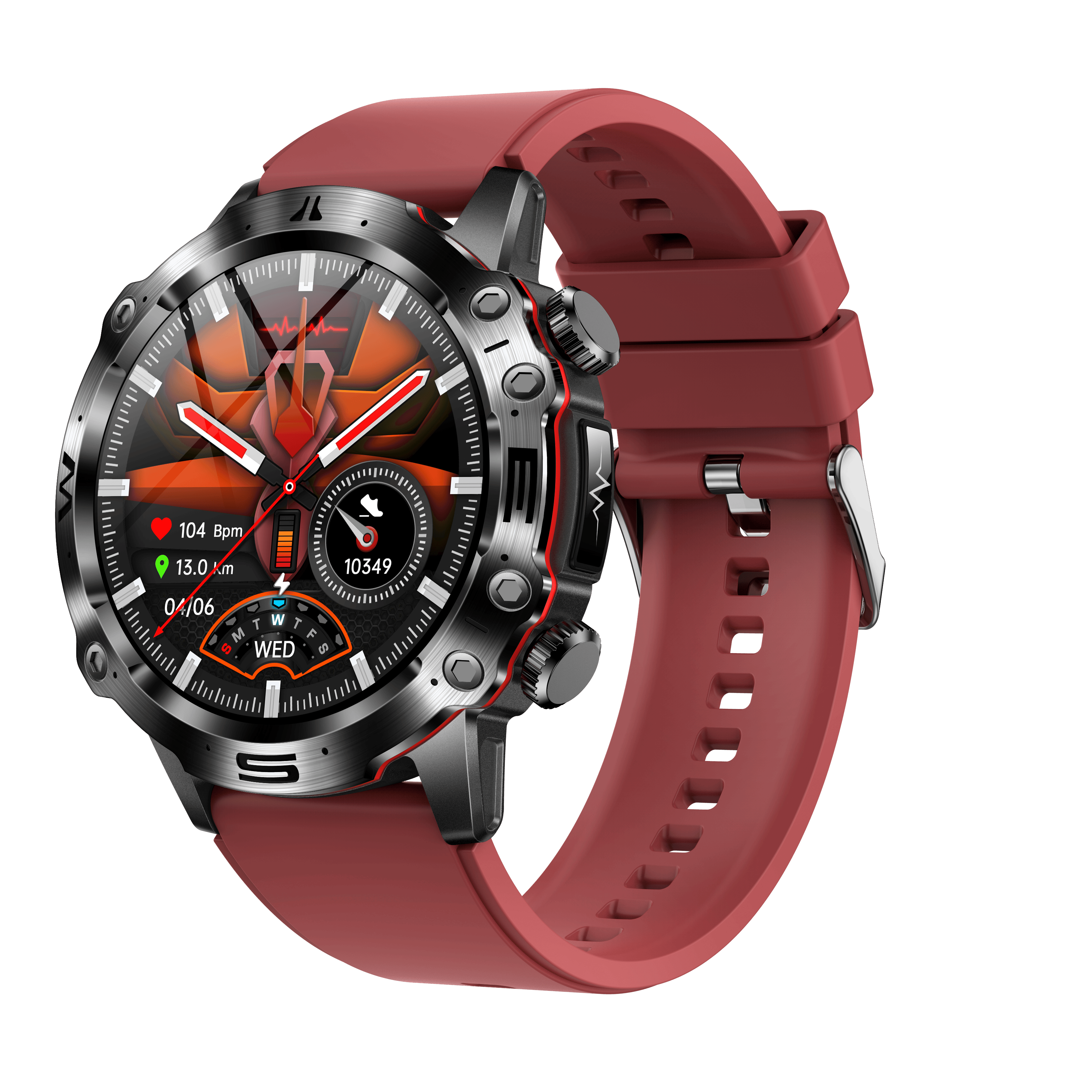 Pavoco Tragbare Technologie Fortschrittliche Smartwatch für Unisex mit Gesundheitsfunktionen und Bluetooth