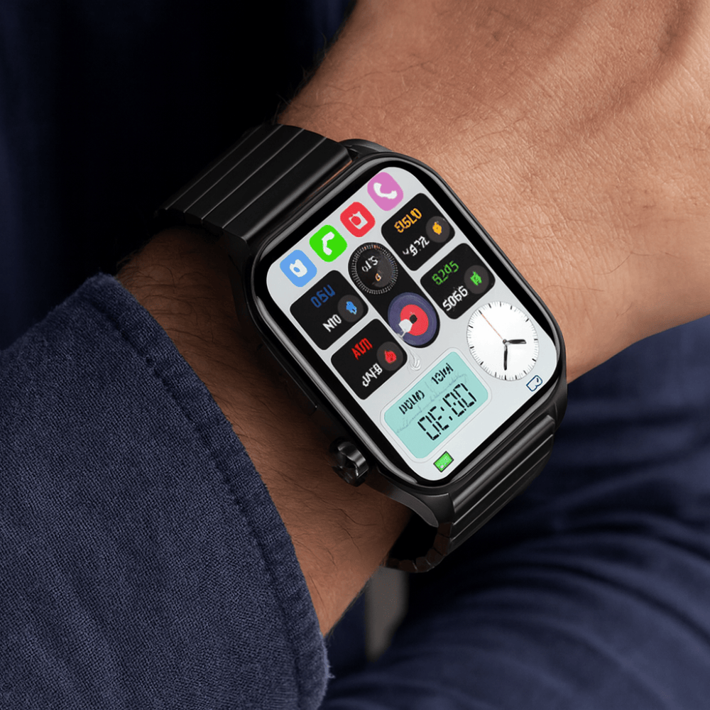 Pavoco Tragbare Technologie Intelligente Senioren Smartwatch mit Gesundheitsmonitor GPS und Notruffunktion