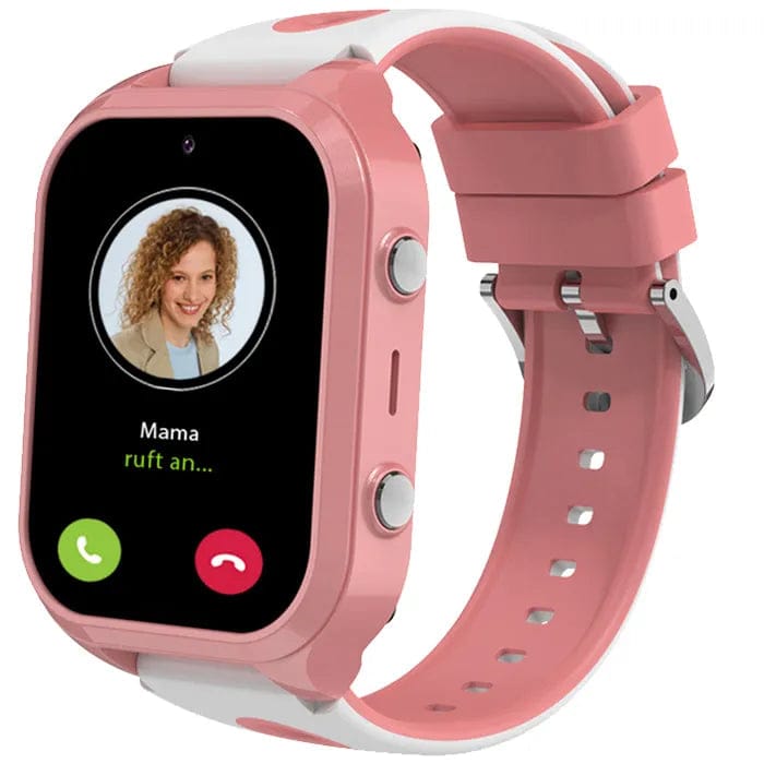 Pavoco Tragbare Technologie Pink Sicherheits Smartwatch für Kinder GPS Kommunikation SOS Funktion