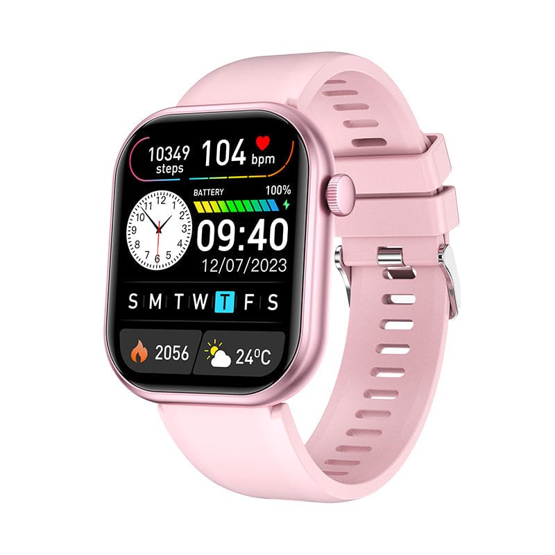 Pavoco Tragbare Technologie Rosa Wasserfeste Fitness Smartwatch für Unisex mit Herzfrequenz Schlafüberwachung stylish