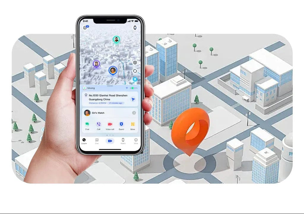 Pavoco Tragbare Technologie Sicherheits Smartwatch für Kinder GPS Kommunikation SOS Funktion