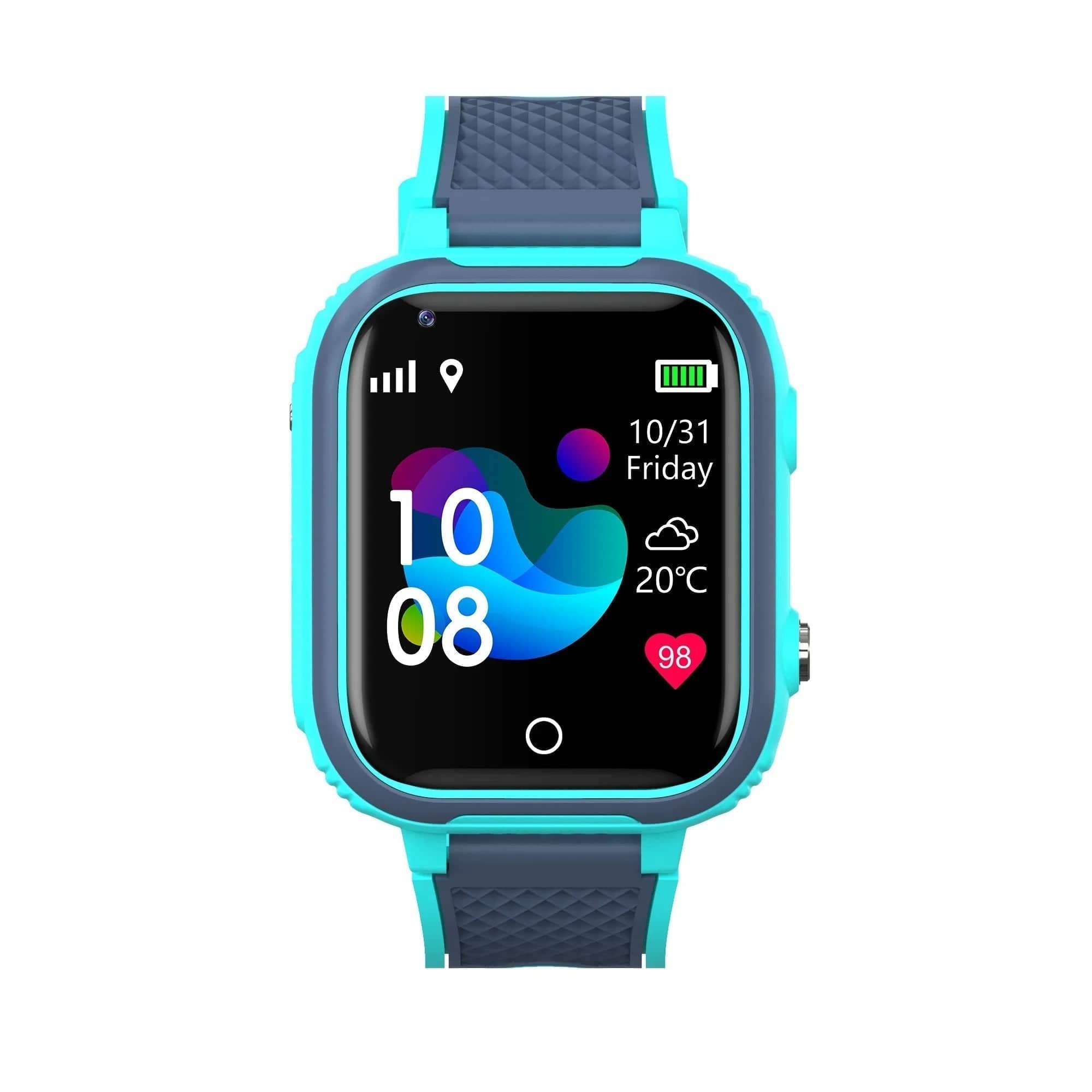 Pavoco Tragbare Technologie Wasserdichte Smartwatch für Kinder mit GPS Telefonfunktion Schrittzähler 4G