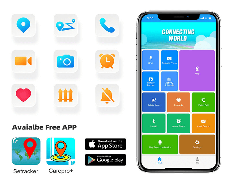 Pavoco Tragbare Technologie Wasserfestes GPS-Armband für Kinder mit 4G Videotelefonie und HD Touchscreen