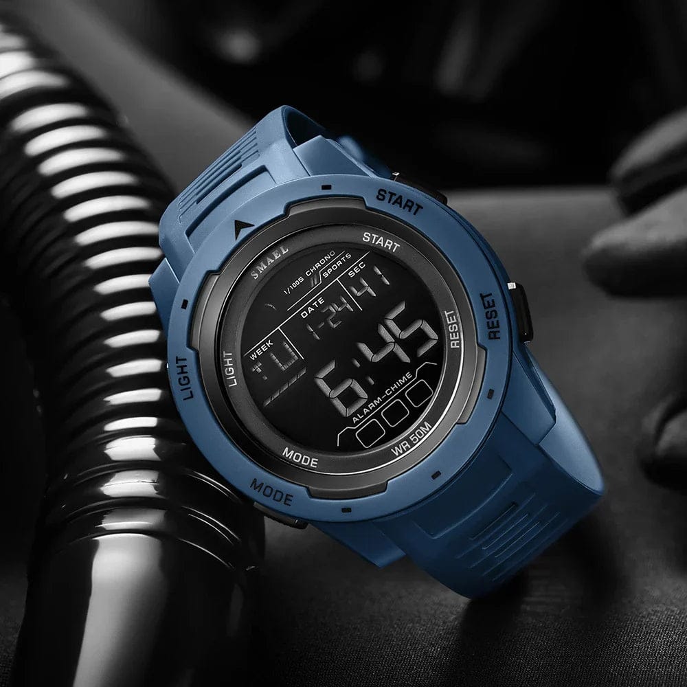 Pavoco Uhren Blau Robuste Sportuhr für Herren digital wasserdicht multifunktional Outdoor