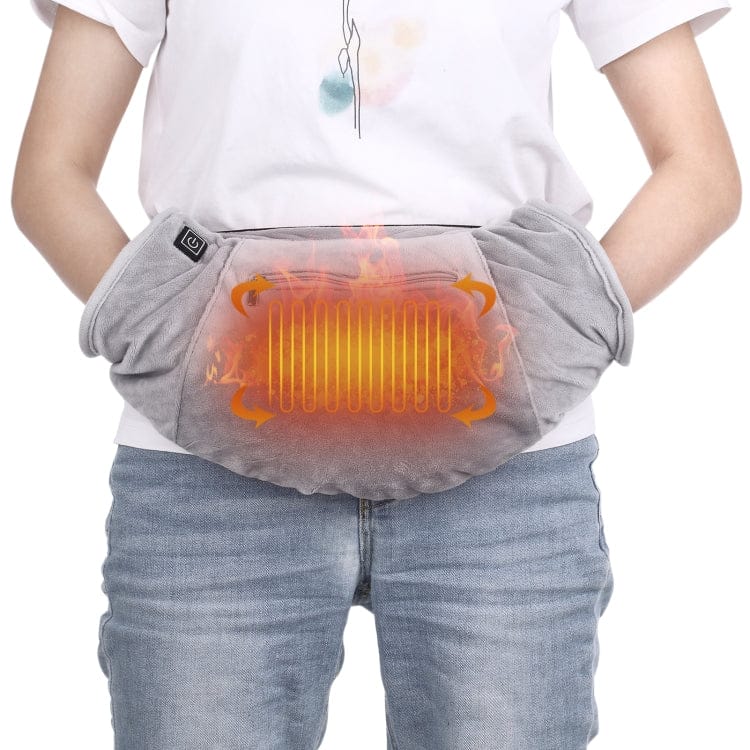 Pavoco Wärmekissen & Wärmer Grau Ergonomischer Handwärmer Muff für Unisex tragbar USB beheizt