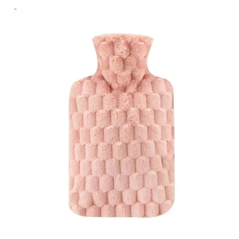 Pavoco Wärmekissen & Wärmer Rosa Bequeme Wärmflasche für Damen 1000 ml aus PVC für Winter und Entspannung