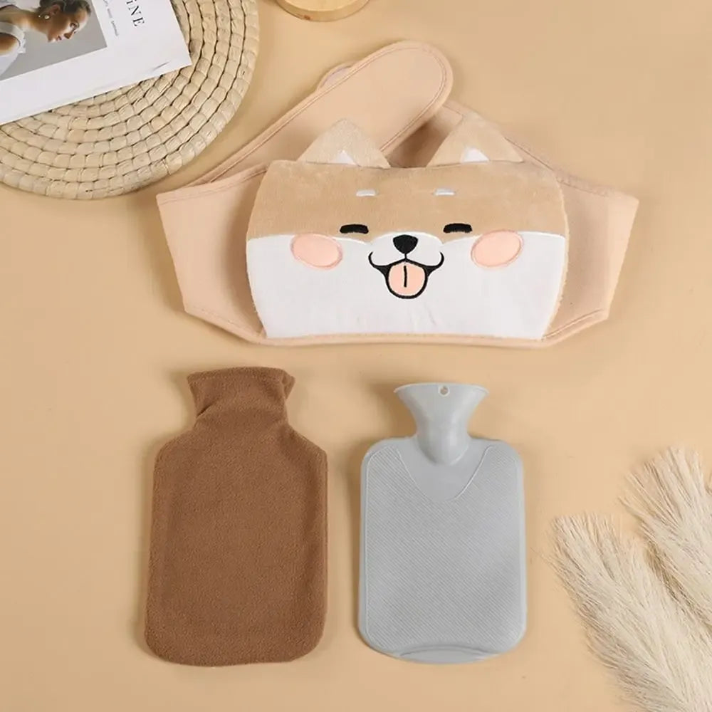 Pavoco Wärmekissen & -wickel 18 Niedlicher Wärmflaschengürtel für Kinder weich mit Plüschbezug ideal für kalte Tage