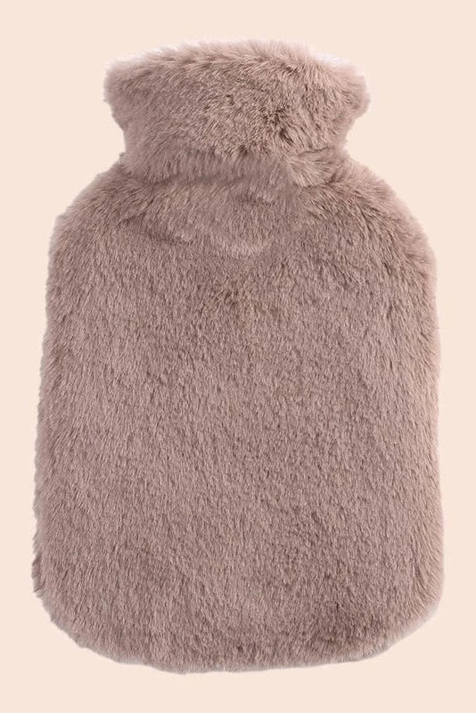 Pavoco Wärmekissen & -wickel Braun Kuschelige Wärmflaschenhülle für Unisex abnehmbar kältebeständig aus Plüsch 2L