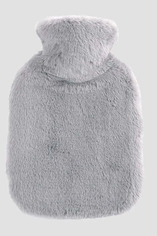 Pavoco Wärmekissen & -wickel Grau Kuschelige Wärmflaschenhülle für Unisex abnehmbar kältebeständig aus Plüsch 2L