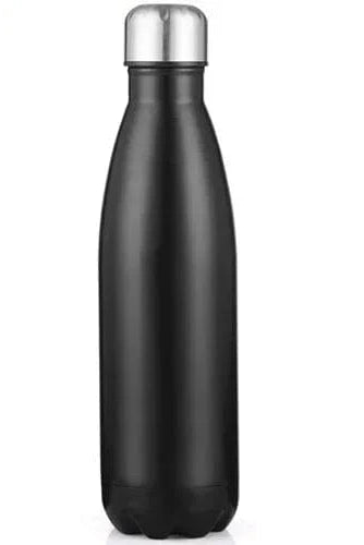 Pavoco Wasserflaschen 350ML / schwarz Isolierte Edelstahl Trinkflasche für Unisex doppelwandig BPA-frei für Sport und Freizeit