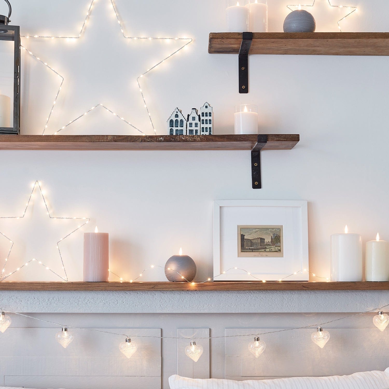 Pavoco Weihnachtslichter Default Festliche LED Sternlichter für Weihnachtsdeko außen warmweiß dekorativ