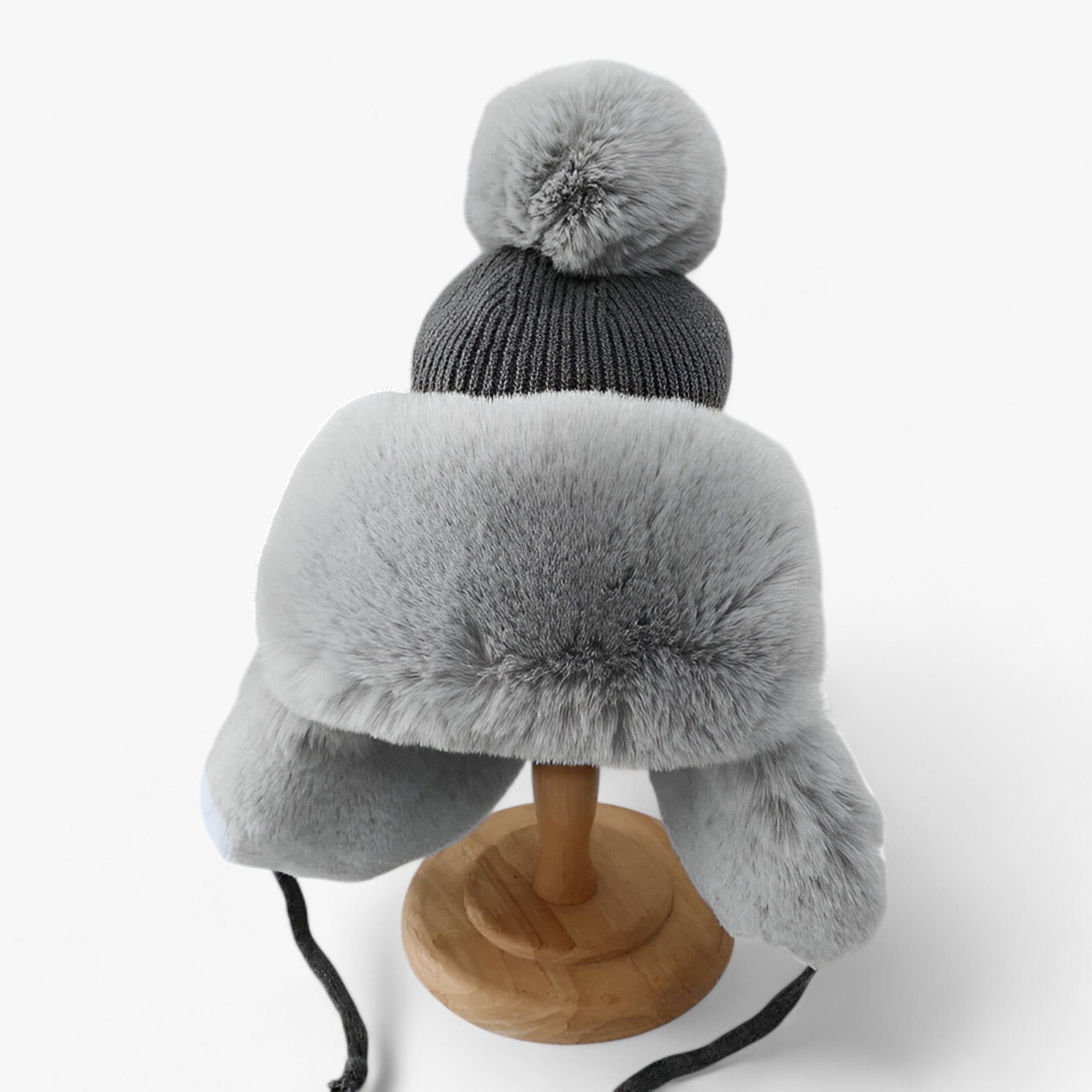 Pavoco Wintermützen Grau / Erwachsene Eleganter Winterhut für Damen warm mit Ohrklappen isolierend