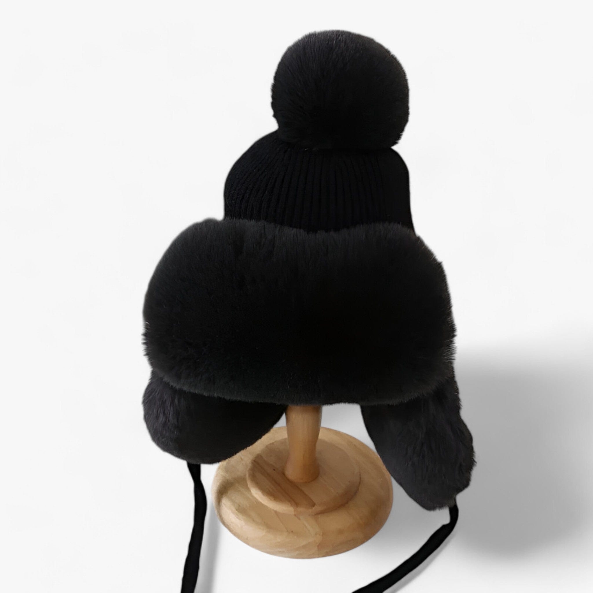 Pavoco Wintermützen Schwarz / Erwachsene Eleganter Winterhut für Damen warm mit Ohrklappen isolierend