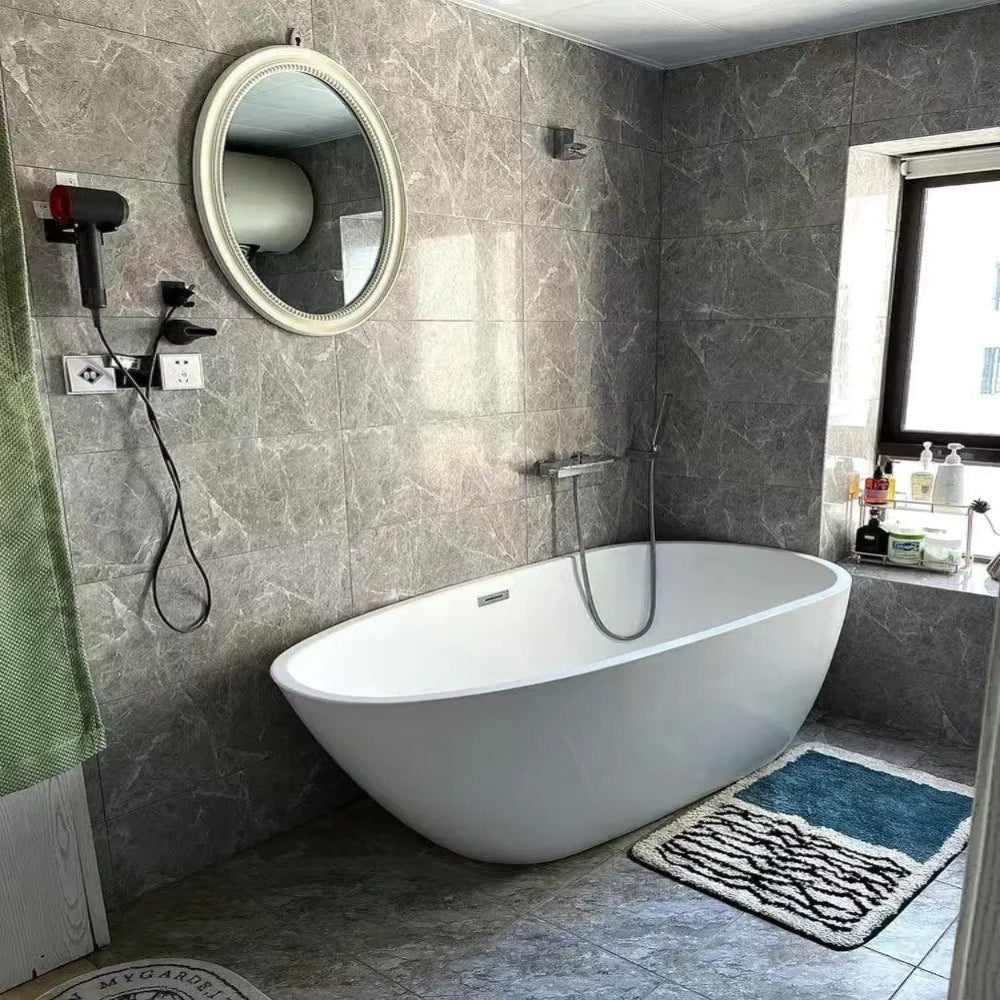 Elegante Badematte für Badezimmer weich rutschfest handgefertigt 8