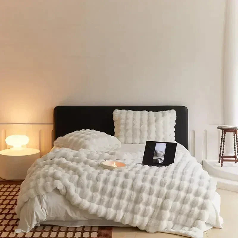 Flauschige Kunstpelzdecke für Unisex tragbar weich vielseitig 6