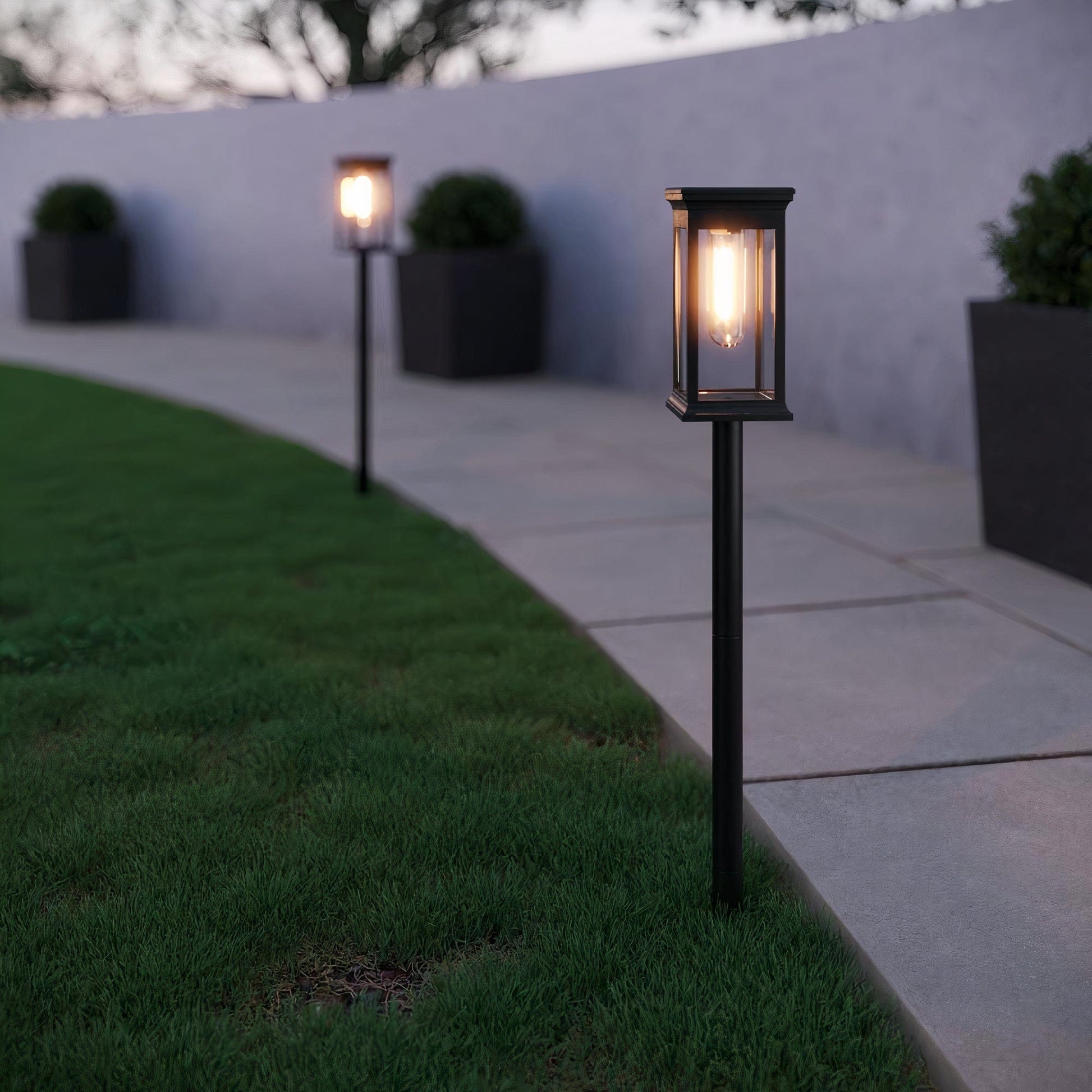 Pavoco Außenbeleuchtung Schwarz / Eckiges Design Berlin | effiziente Solar Wegbeleuchtung für Outdoor modern
