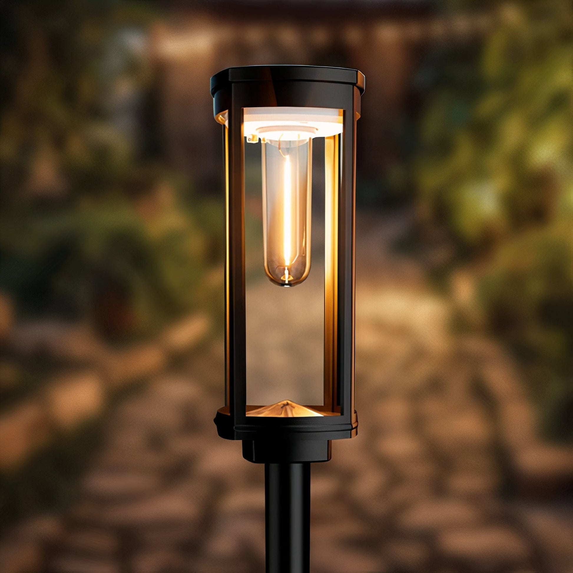 Pavoco Außenbeleuchtung Schwarz / Gebogenes Design Berlin | effiziente Solar Wegbeleuchtung für Outdoor modern