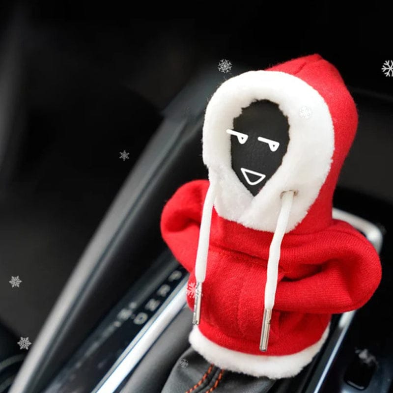 Pavoco Autozubehör Weihnachtsrot Stylische Schalthebelhülle für Autofahrer aus Baumwolle atmungsaktiv langlebig
