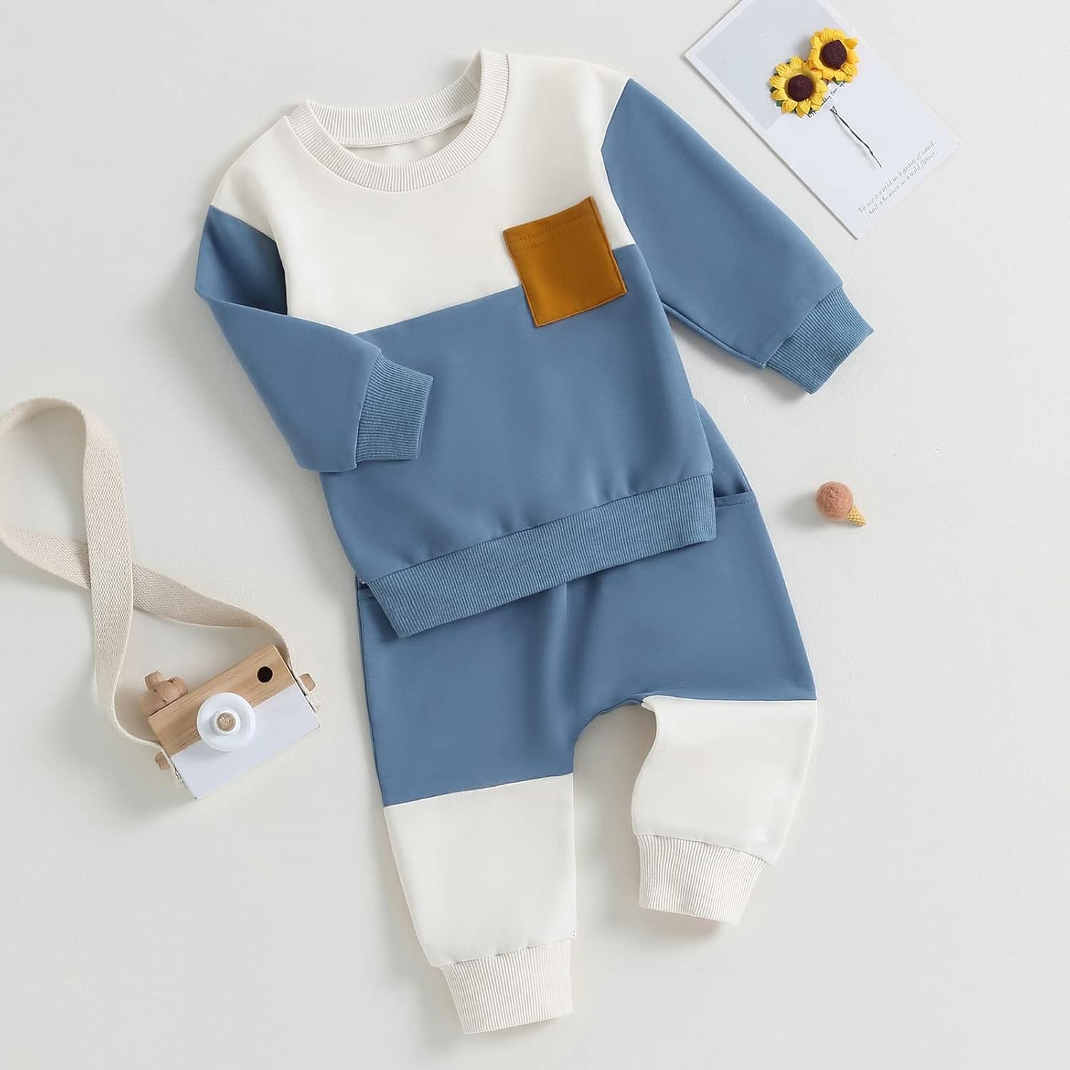 Pavoco Babykleidung G / 0-6 Monate Weiches Baby Jogger Set für Jungen Mädchen atmungsaktiv Herbst hochwertig Baumwolle