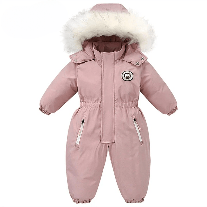 Pavoco Babykleidung Rosa / 3T (110) Warmer Babyoverall für Kleinkinder wasserdicht mit Kapuze Winter leicht