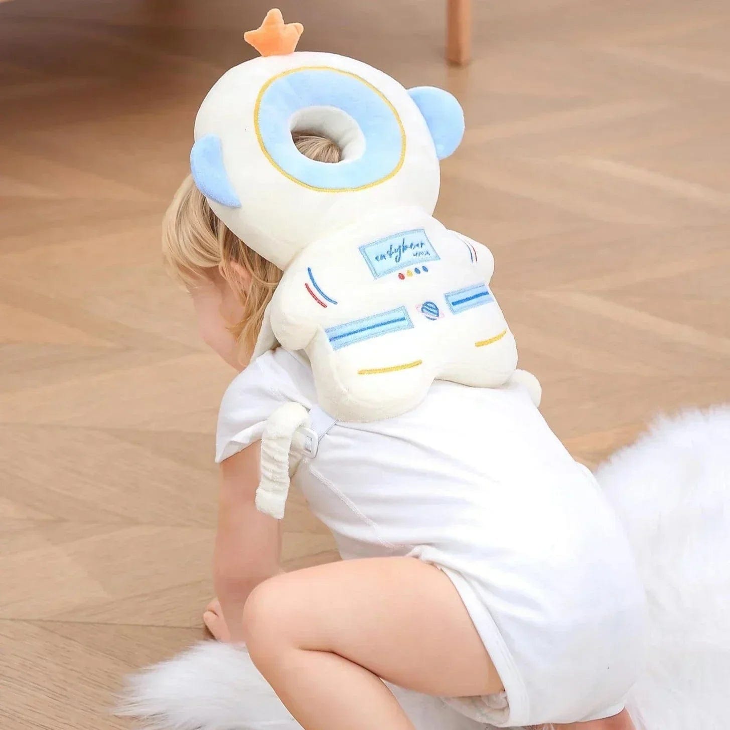 Pavoco Babysicherheit & Gesundheit Astronaut Weicher Kopfschutz für Babys unisex atmungsaktiv verstellbar