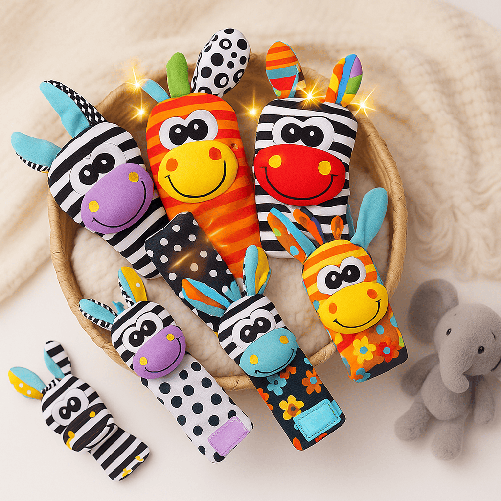 Pavoco Babyspielzeug & Plüschbeißringe Default Weiches Rasselspielzeug-Set für Babys sensorisch bunt hautfreundlich fördern