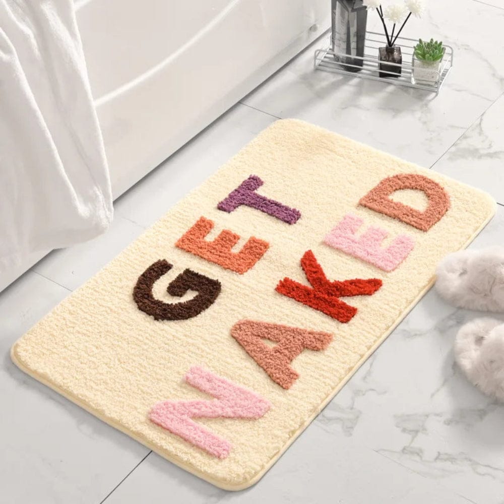 Pavoco Badematten Nackt werden / 50x80cm Weicher Badvorleger für Unisex saugfähig rutschfest modern