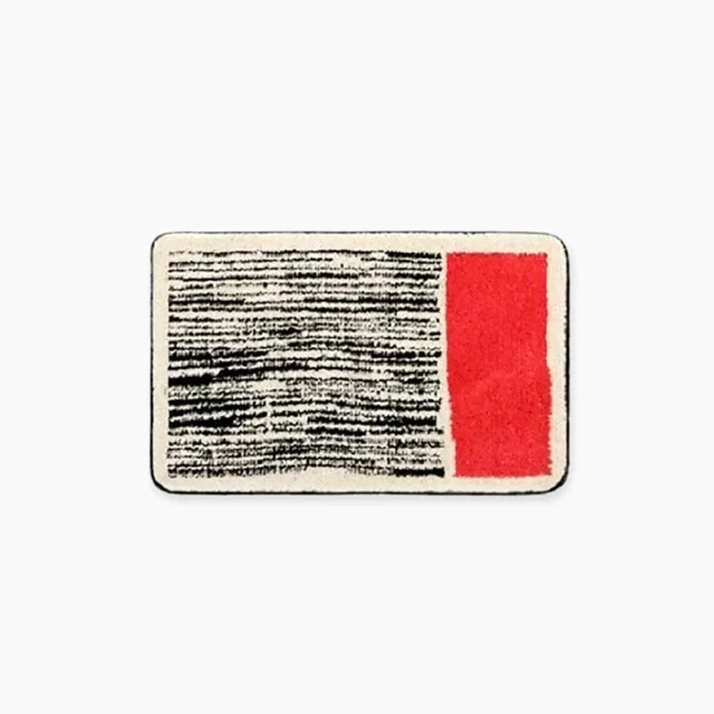 Pavoco Badematten Rot / Klein 40 X 60 Cm Elegante Badematte für Badezimmer weich rutschfest handgefertigt