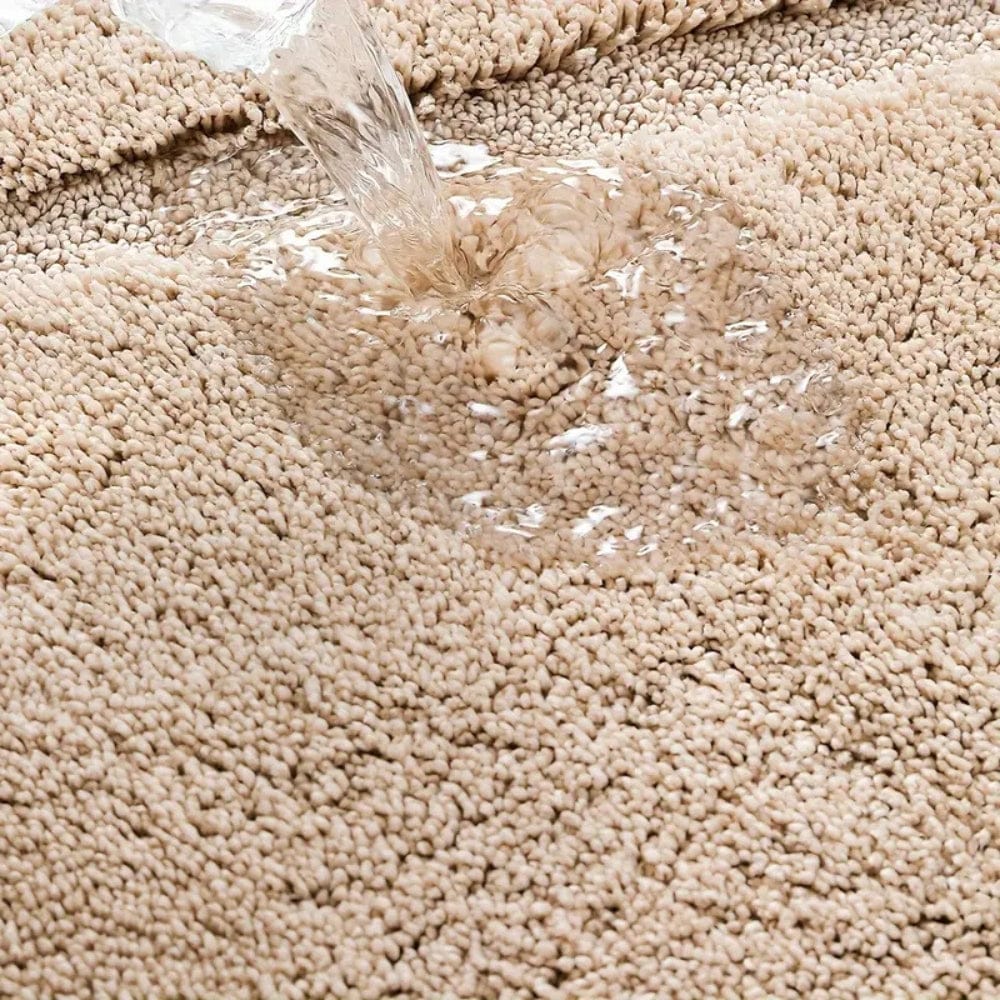 Pavoco Badematten Weiche Badematte für Unisex oval rutschfest schnell trocknend Mikrofaser Badezimmerteppich