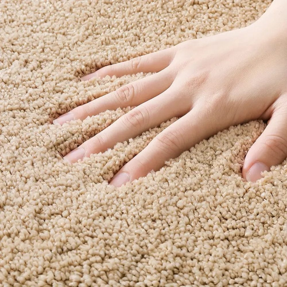 Pavoco Badematten Weiche Badematte für Unisex oval rutschfest schnell trocknend Mikrofaser Badezimmerteppich