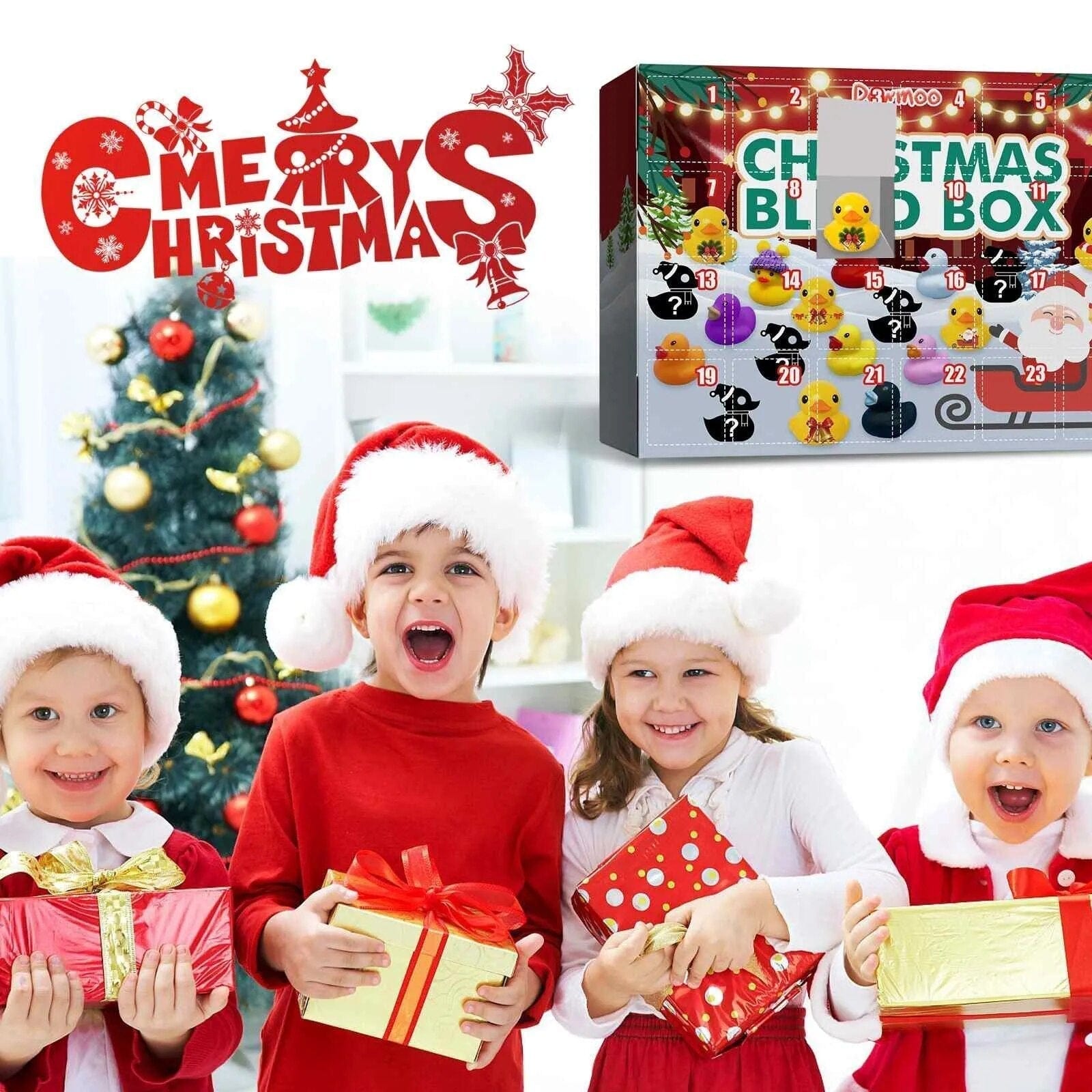 Pavoco Badespielzeug Default Fröhlicher Adventskalender für Kinder mit Badeentchen Weihnachten 2024