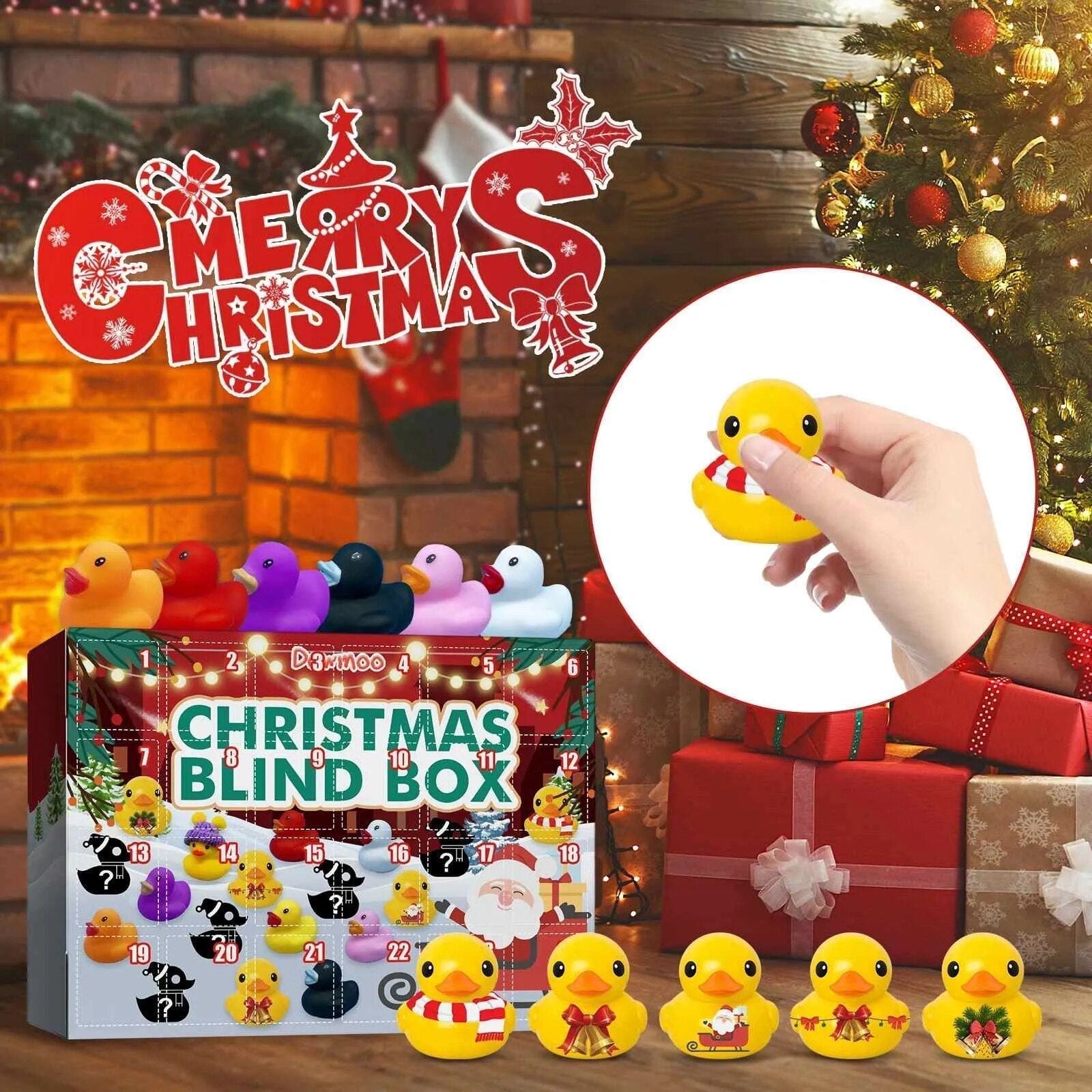 Pavoco Badespielzeug Default Fröhlicher Adventskalender für Kinder mit Badeentchen Weihnachten 2024