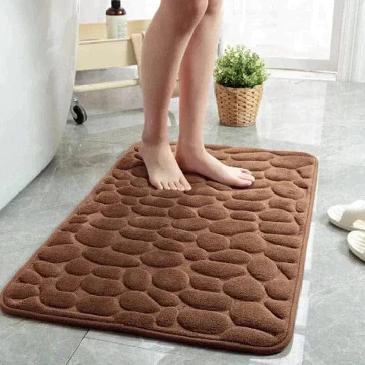 Pavoco Badezimmerteppiche & -matten Braun / 40×60cm Rutschfeste Duschmatte für Unisex langlebig leicht zu reinigen modernes Design