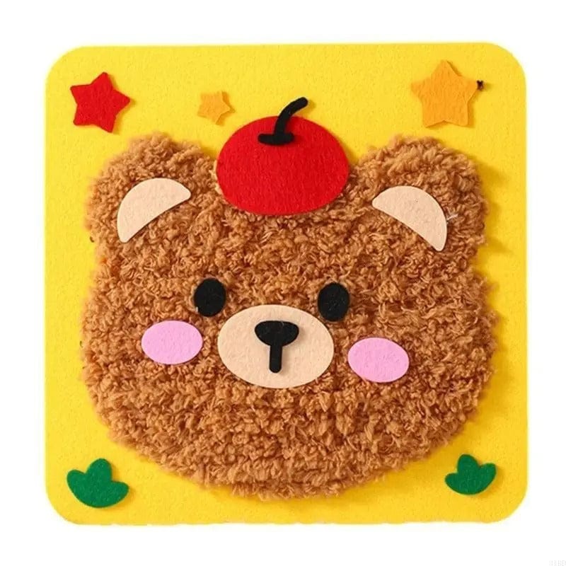 Pavoco Bastelbedarf & Werkzeuge Bär Kreatives Bastelset für Kinder sicher lehrreich mit bunten Bastelsachen