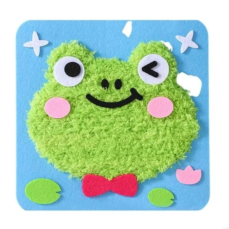 Pavoco Bastelbedarf & Werkzeuge Frosch Kreatives Bastelset für Kinder sicher lehrreich mit bunten Bastelsachen