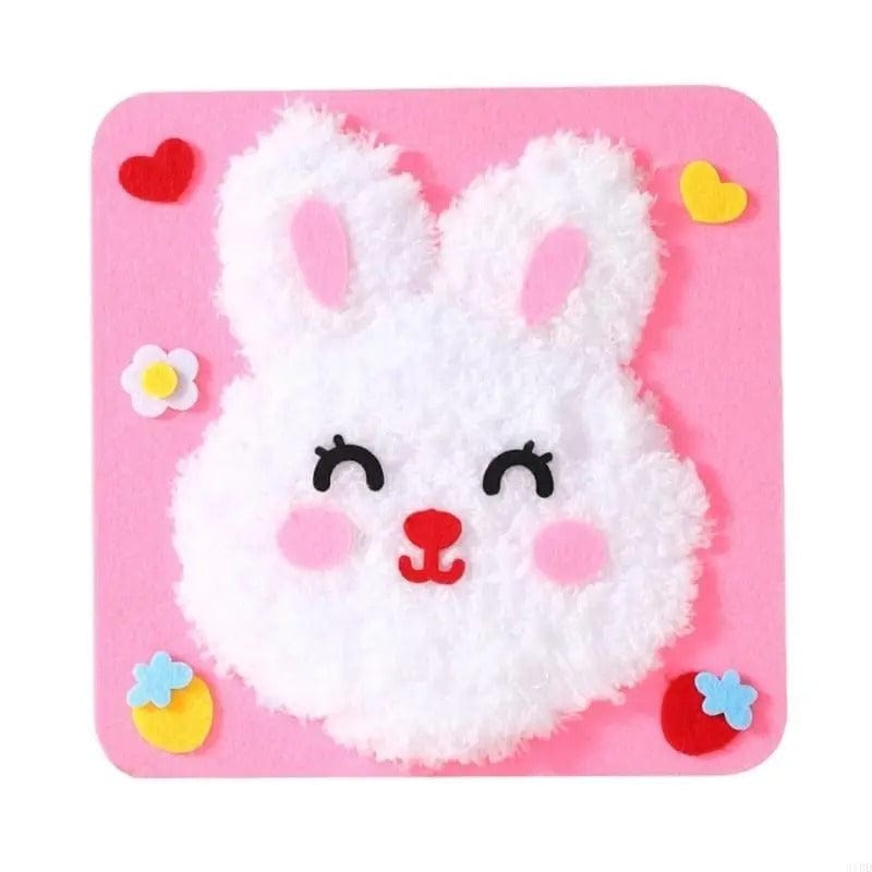 Pavoco Bastelbedarf & Werkzeuge Kaninchen Kreatives Bastelset für Kinder sicher lehrreich mit bunten Bastelsachen