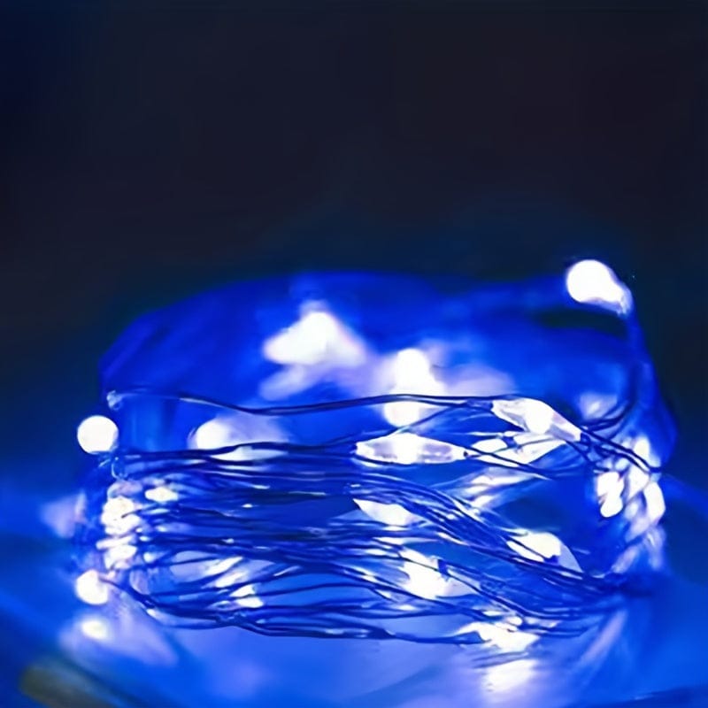 Pavoco Beleuchtung Blau / 1 Meter Elegante Lichterkette batteriebetrieben flexibel romantisch