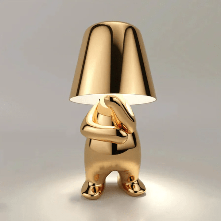 Pavoco Beleuchtung Gold / Nachdenken Lumipose | dimmbare Tischlampe für Home modern
