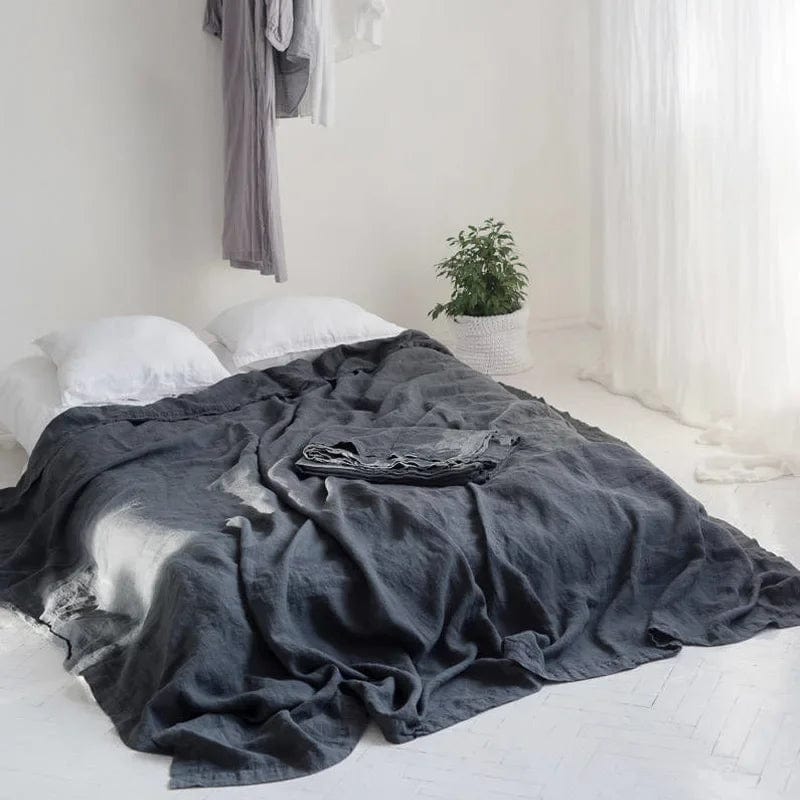 Pavoco Bettwäsche Atmungsaktives Bettlaken für Unisex aus 100% Leinen pflegeleicht temperaturregulierend