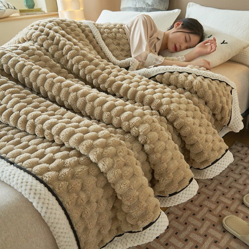 Pavoco Bettwäsche Beige / Klein (122 x 198 cm) Ultraweiche Kuscheldecke für Unisex warm aus Flanell-Fleece ganzjährig