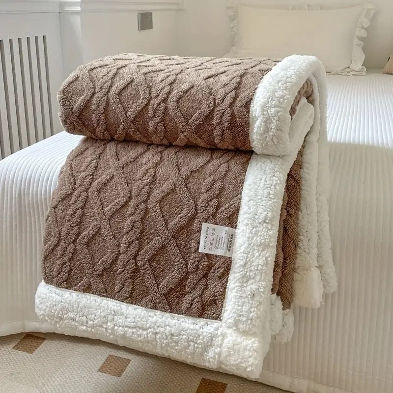 Pavoco Bettwäsche Braun / 100x150 cm Weiche Fleecedecke für Unisex warm vielseitig pflegeleicht kuschelig