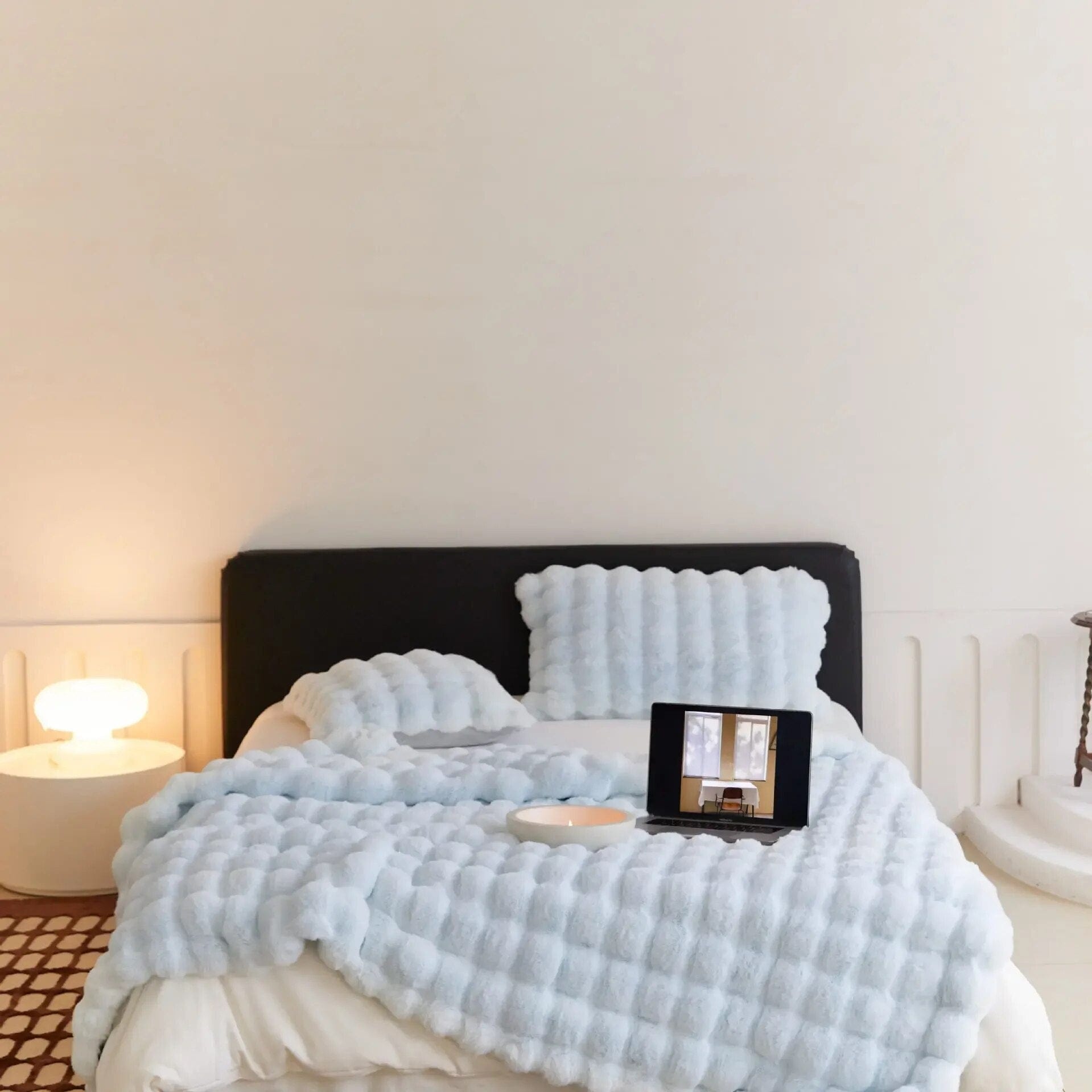Pavoco Bettwäsche Himmlisches Blau / 100x160cm (39x63in) Weiche Kuscheldecke für Unisex ganzjährig maschinenwaschbar Plüschwolle