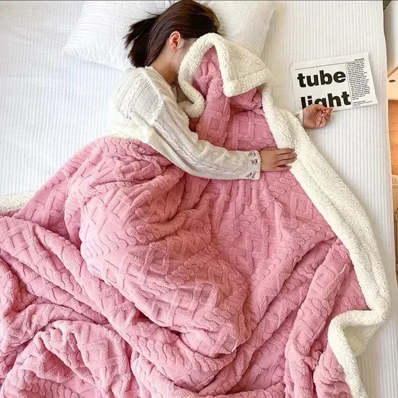 Pavoco Bettwäsche Kuschelweiche Wolldecke für Unisex aus Lambswool Fleece warm atmungsaktiv Winter